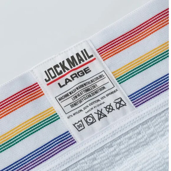 Jockmail Extra Wide Waistband Rainbow Jockstrap Large - Picture 10 of 12